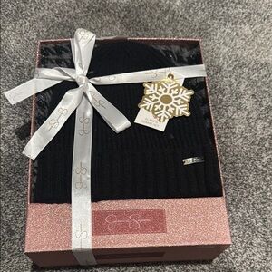 Black Knit Beanie in Gift Box